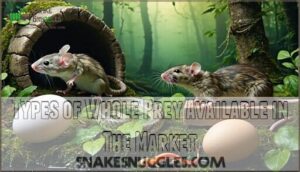 types of whole prey available in the market