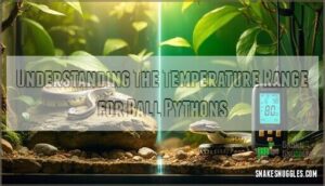 understanding the temperature range for ball pythons