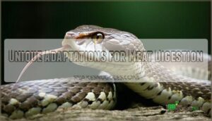 unique adaptations for meat digestion