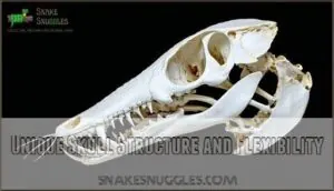 unique skull structure and flexibility unique skull structure and flexibility