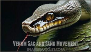 venom sac and fang movement