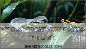venom vs. poison and venomous snakes information