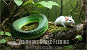 venomous snake feeding