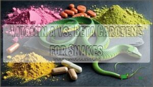 vitamin a vs. beta carotene for snakes