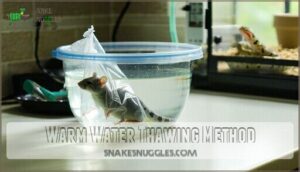 warm water thawing method