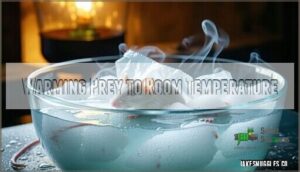 warming prey to room temperature