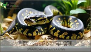 why snakes refuse food