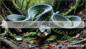 why snakes regurgitate food