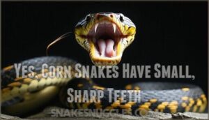 yes, corn snakes have small, sharp teeth
