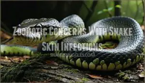 zoonotic concerns with snake skin infections