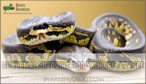 abnormal shedding and skin appearance