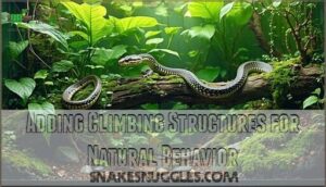 adding climbing structures for natural behavior