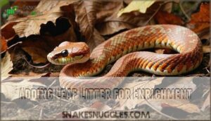 adding leaf litter for enrichment