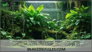 adding live plants and mosses