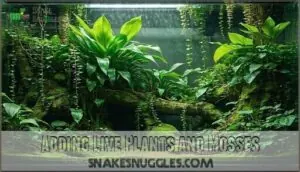 adding live plants and mosses adding live plants and mosses