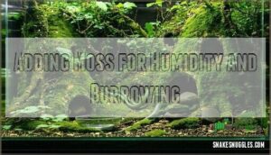 adding moss for humidity and burrowing