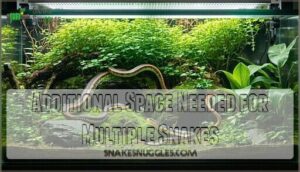 additional space needed for multiple snakes