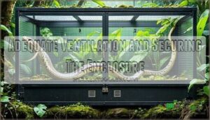 adequate ventilation and securing the enclosure