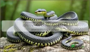 adult size by species adult size by species