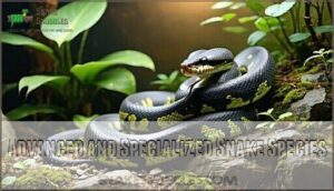 advanced and specialized snake species