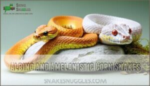 albino and amelanistic corn snakes