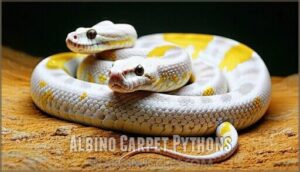albino carpet pythons