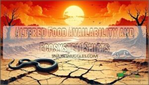 altered food availability and ecosystem shifts