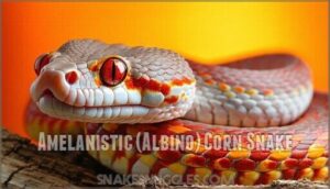 amelanistic (albino) corn snake
