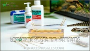 antiseptic swabs and cleansers