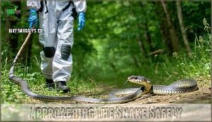 approaching the snake safely