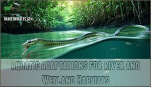 aquatic adaptations for river and wetland habitats