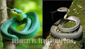 arboreal vs. terrestrial boas