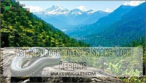 asian subcontinent's snake-rich regions