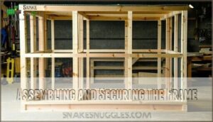 assembling and securing the frame