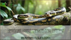 average adult length and weight