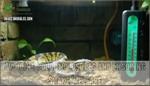 avoiding cold enclosures and ensuring snake welfare