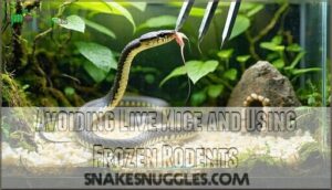 avoiding live mice and using frozen rodents