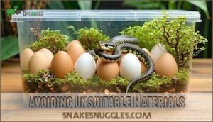 avoiding unsuitable materials