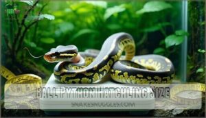 ball python hatchling size