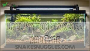 ball python tank size and type