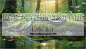 black garter snakes in their habitat black garter snakes in their habitat