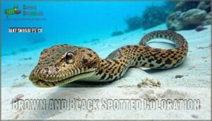 brown and black spotted coloration