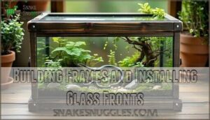 building frames and installing glass fronts