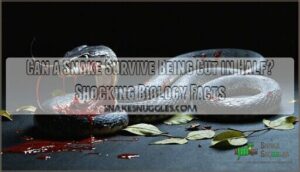 can a snake survive being cut in half find out first