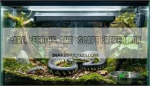 care, feeding, and escape prevention care, feeding, and escape prevention