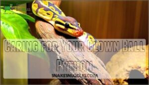 caring for your clown ball python