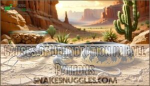 causes of dehydration in ball pythons