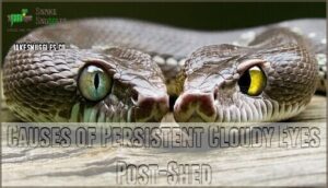 causes of persistent cloudy eyes post-shed