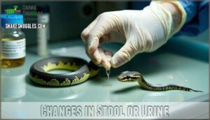 changes in stool or urine