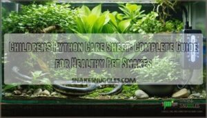 childrens python care sheet